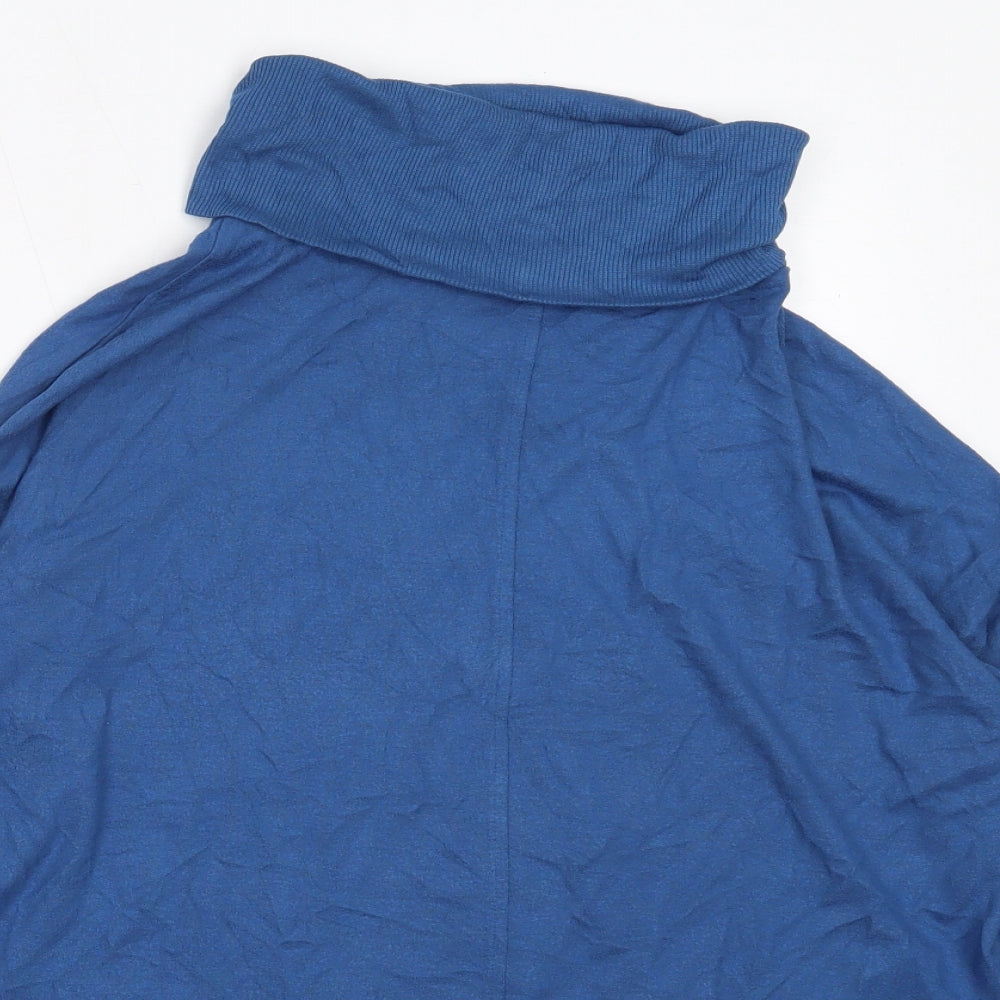 NEXT Womens Blue Roll Neck  Viscose Pullover Jumper Size 12