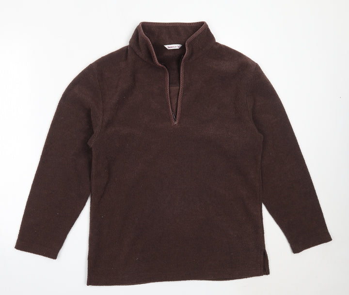 Bonmarché Womens Brown Polyester Henley Sweatshirt Size S