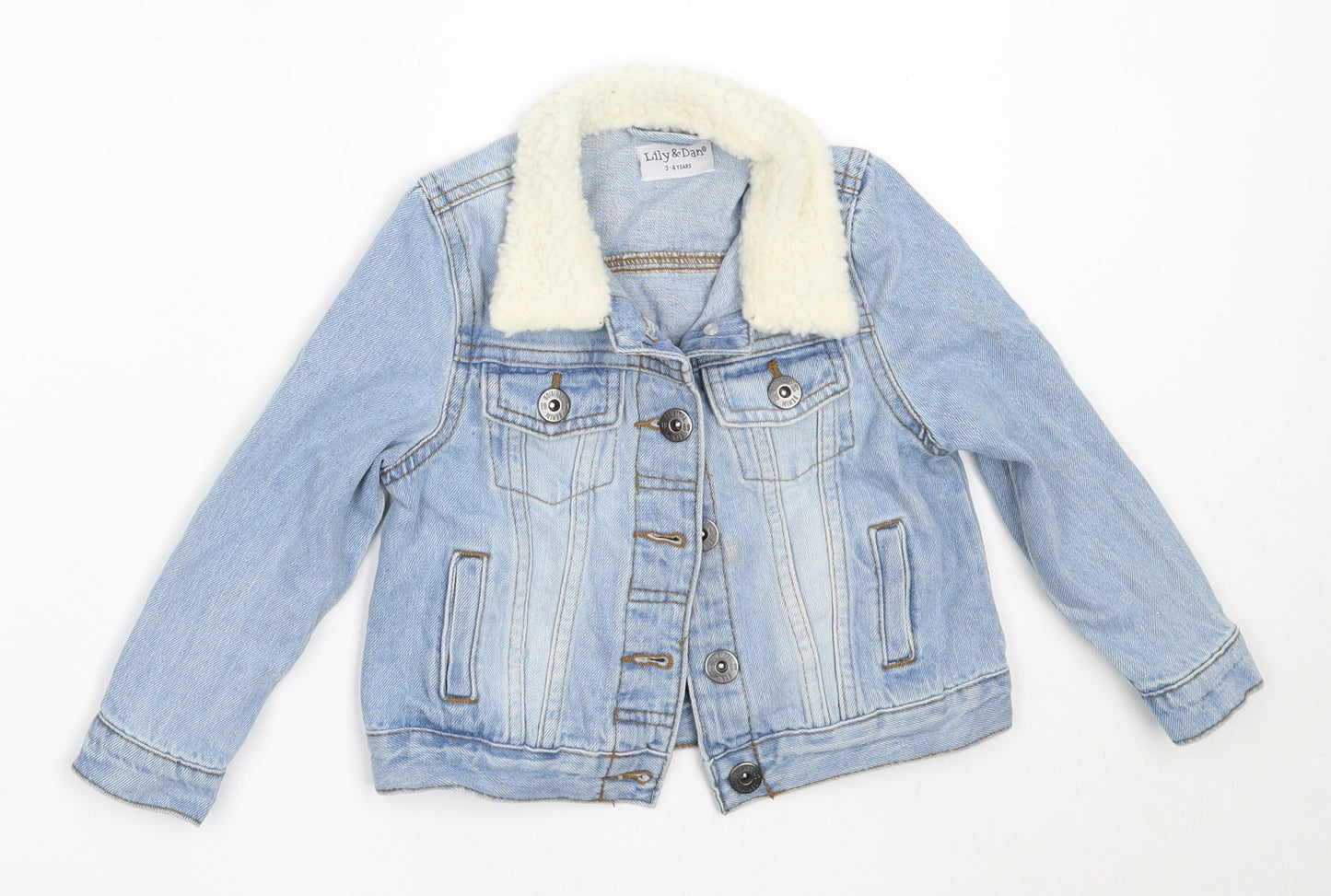Lily & Dan Girls Blue   Jacket  Size 3-4 Years