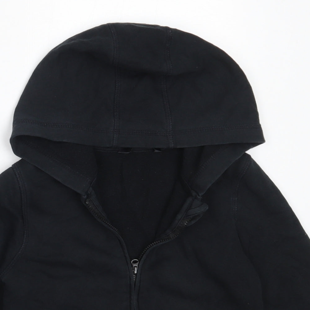 George Boys Black  Cotton Full Zip Hoodie Size 4-5 Years