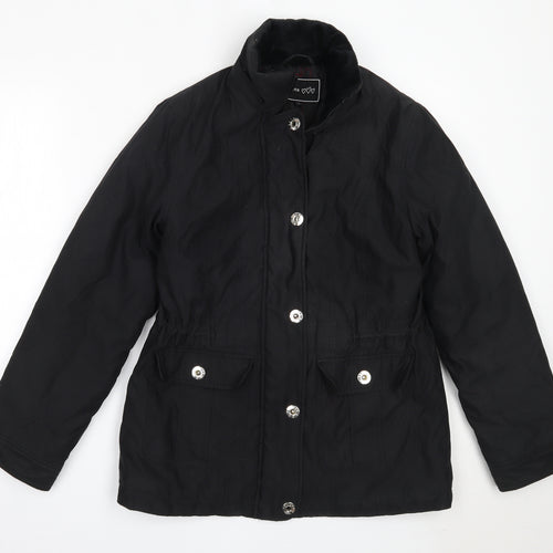 Per Una Womens Black   Overcoat Coat Size S