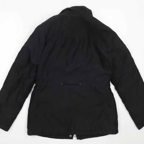 Per Una Womens Black   Overcoat Coat Size S
