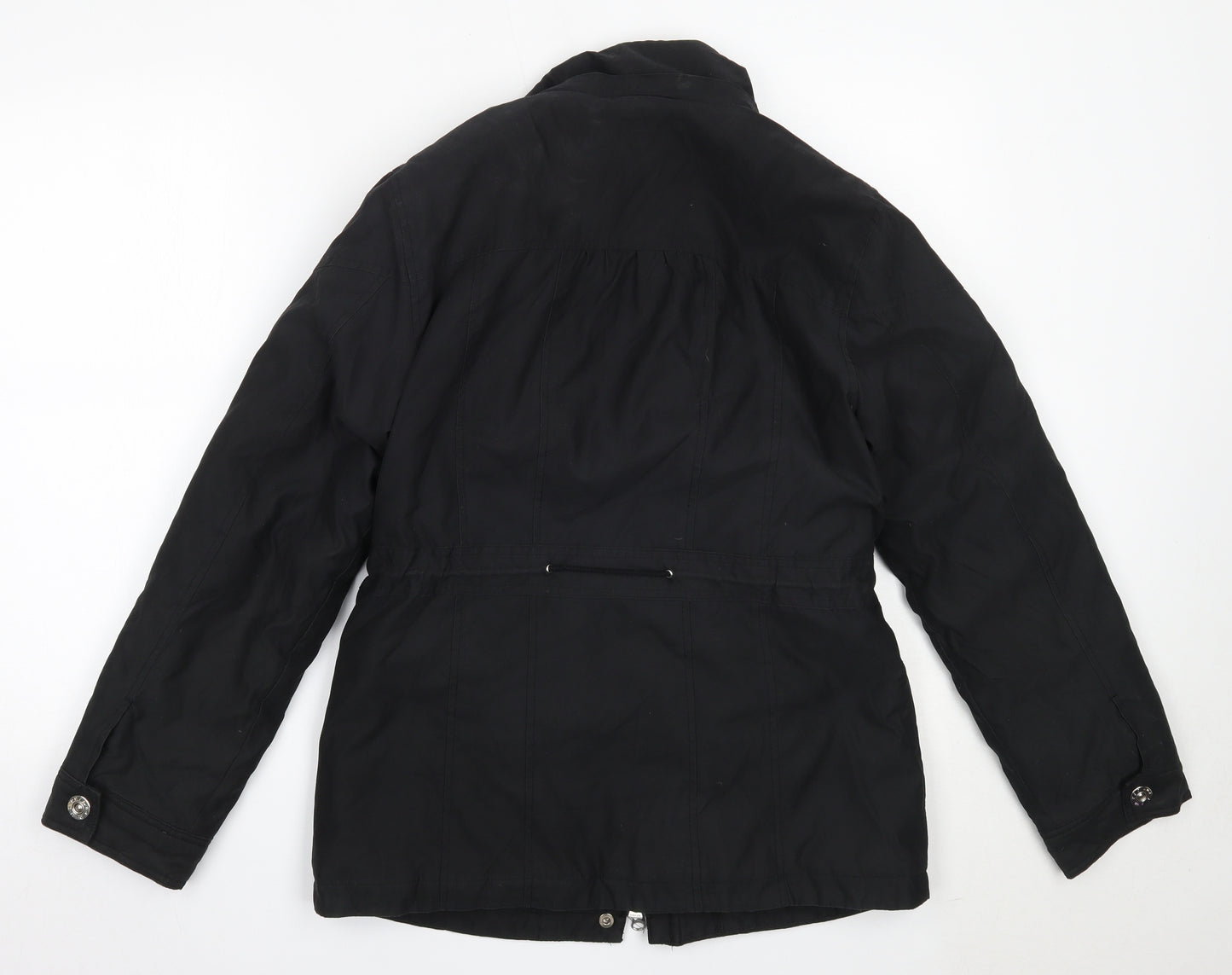 Per Una Womens Black   Overcoat Coat Size S