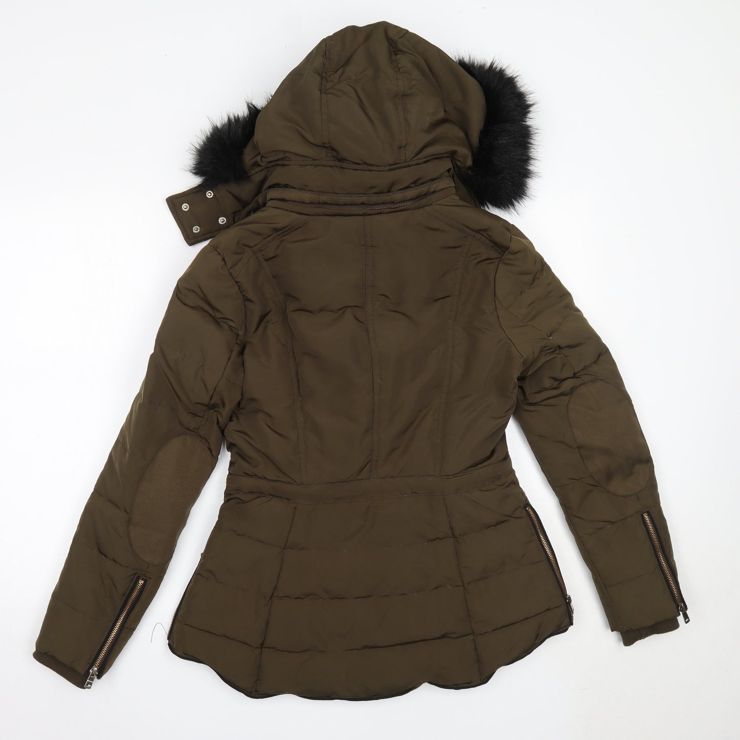 Zara Womens Green   Parka Coat Size S