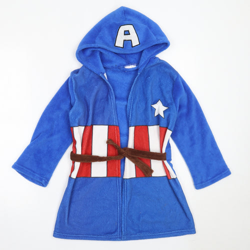 Marvel Boys Blue Solid Polyester  Robe Size 6-7 Years   - The Avengers