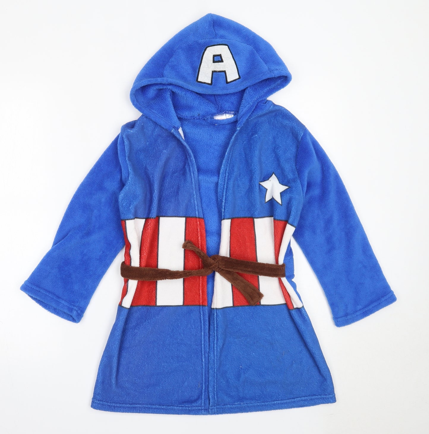 Marvel Boys Blue Solid Polyester  Robe Size 6-7 Years   - The Avengers