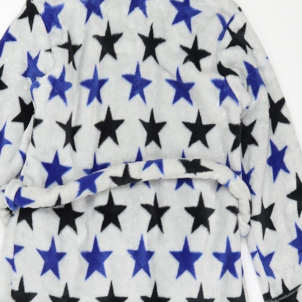 Marks and Spencer Boys Grey Solid Polyester  Robe Size 9-10 Years