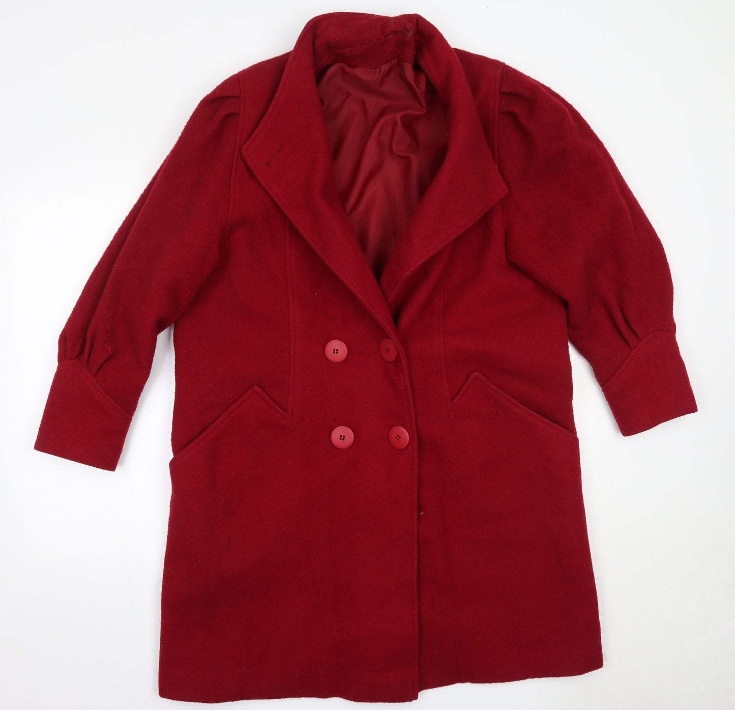 Yessica Womens Red   Overcoat Coat Size 16