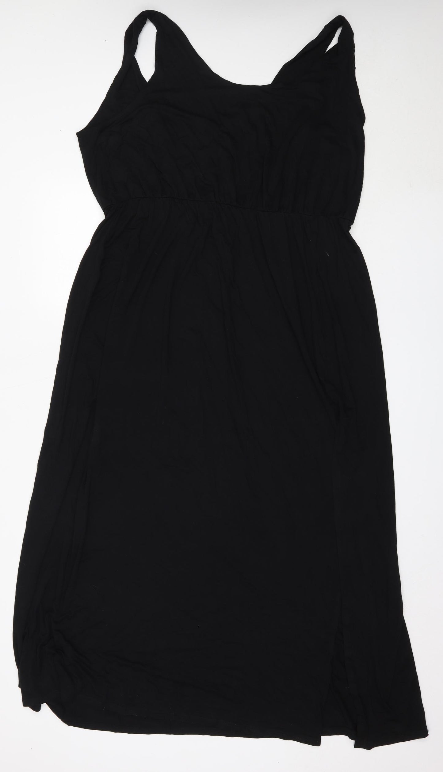 New Look Womens Black  Viscose Maxi  Size 26  Round Neck