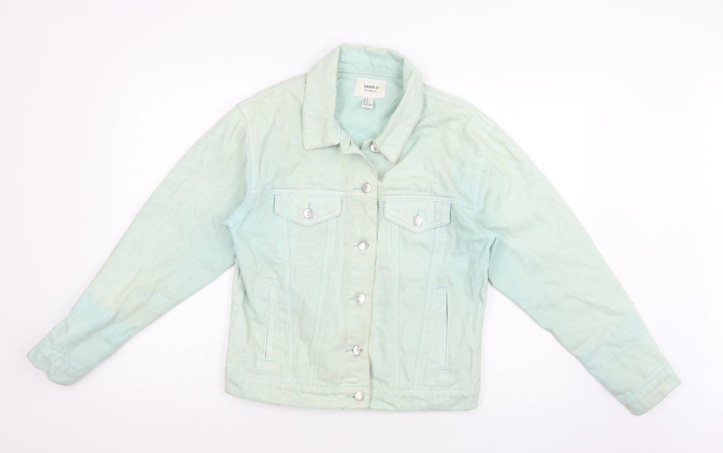 FOREVER 21 Womens Green   Jacket  Size 12  Button