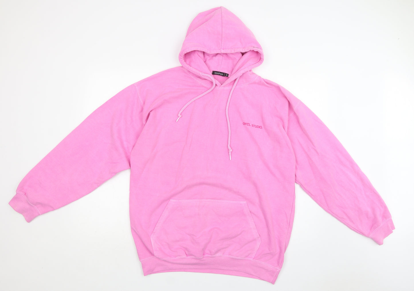 Boohoo Womens Pink  Polyester Pullover Hoodie Size M