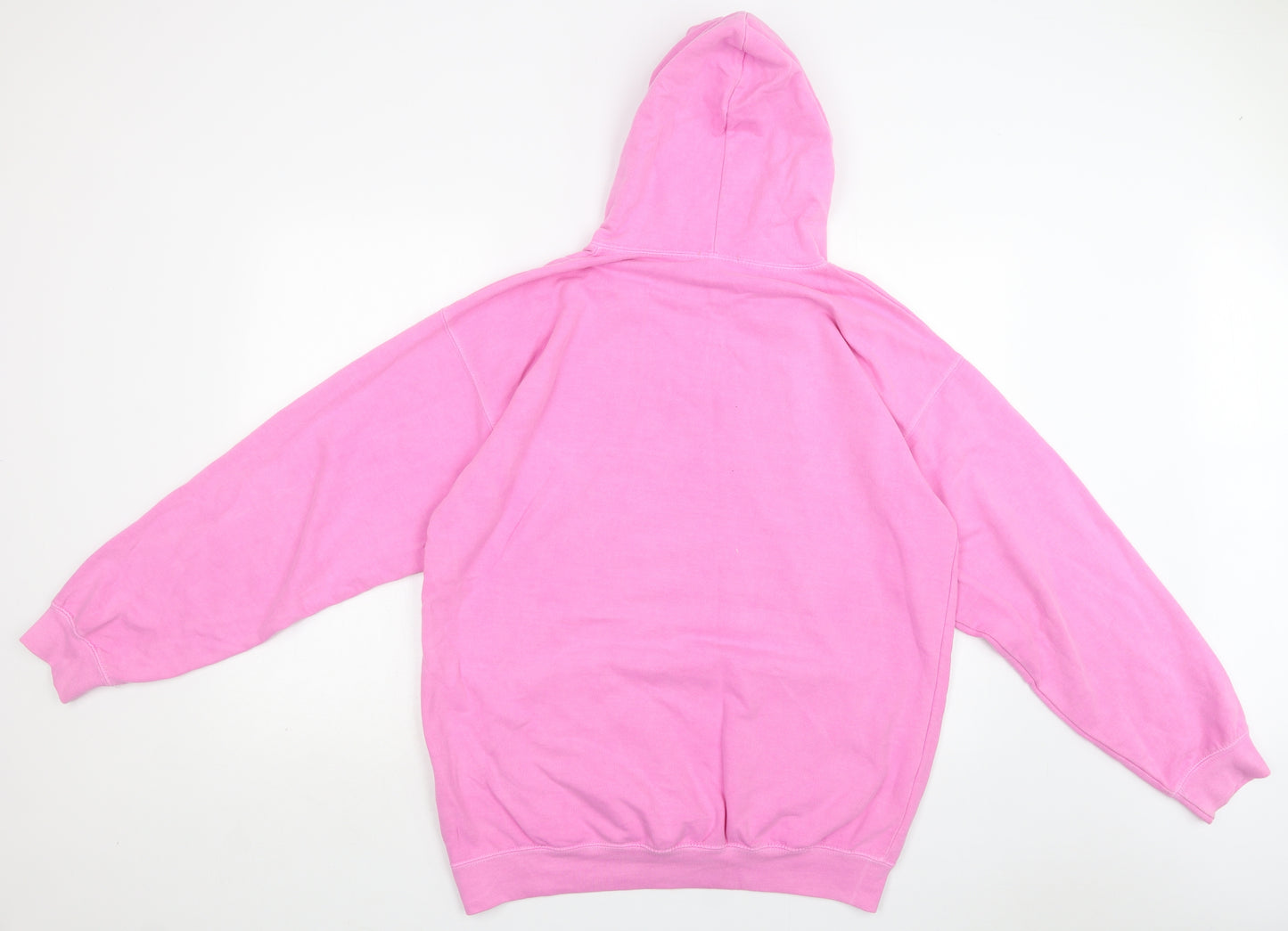 Boohoo Womens Pink  Polyester Pullover Hoodie Size M