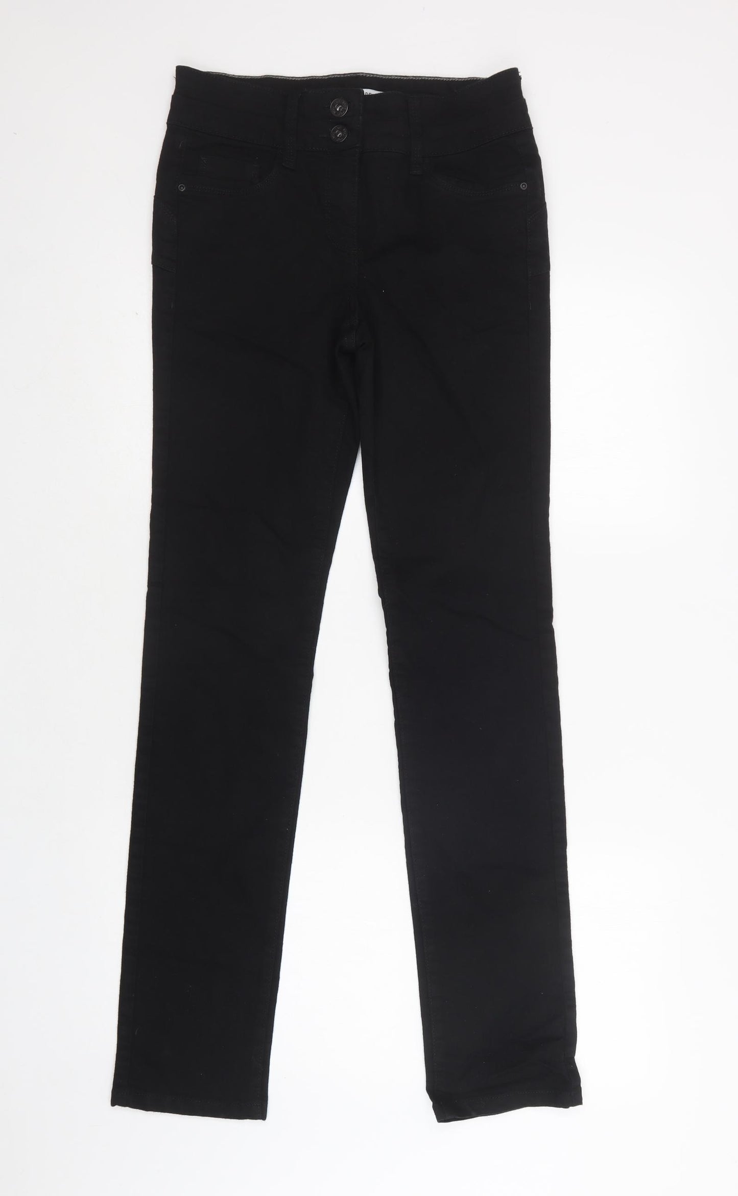 NEXT Womens Black  Cotton Skinny Jeans Size 8 L34 in Regular Button