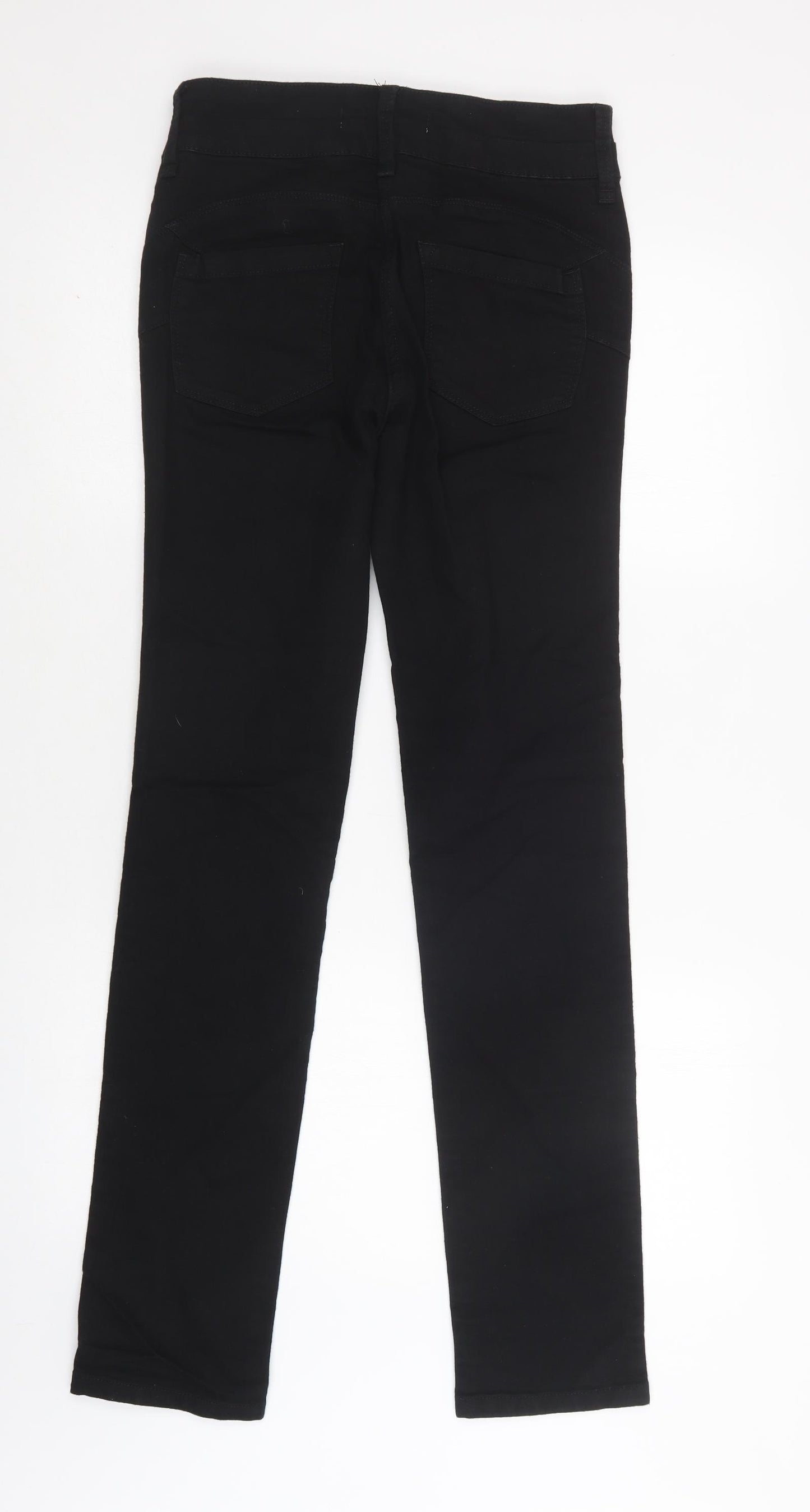 NEXT Womens Black  Cotton Skinny Jeans Size 8 L34 in Regular Button
