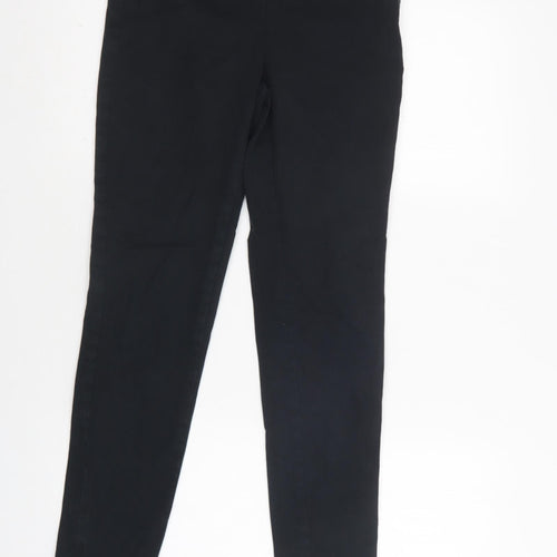 Topshop Womens Black  Cotton Jegging Jeans Size 8 L32 in Regular Zip