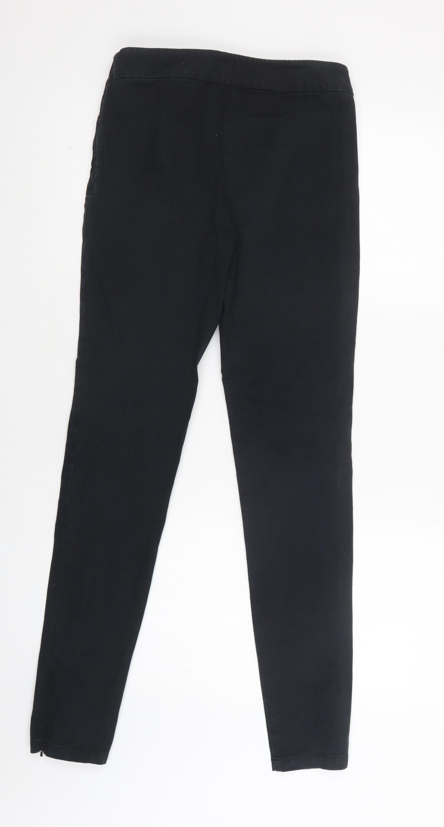 Topshop Womens Black  Cotton Jegging Jeans Size 8 L32 in Regular Zip