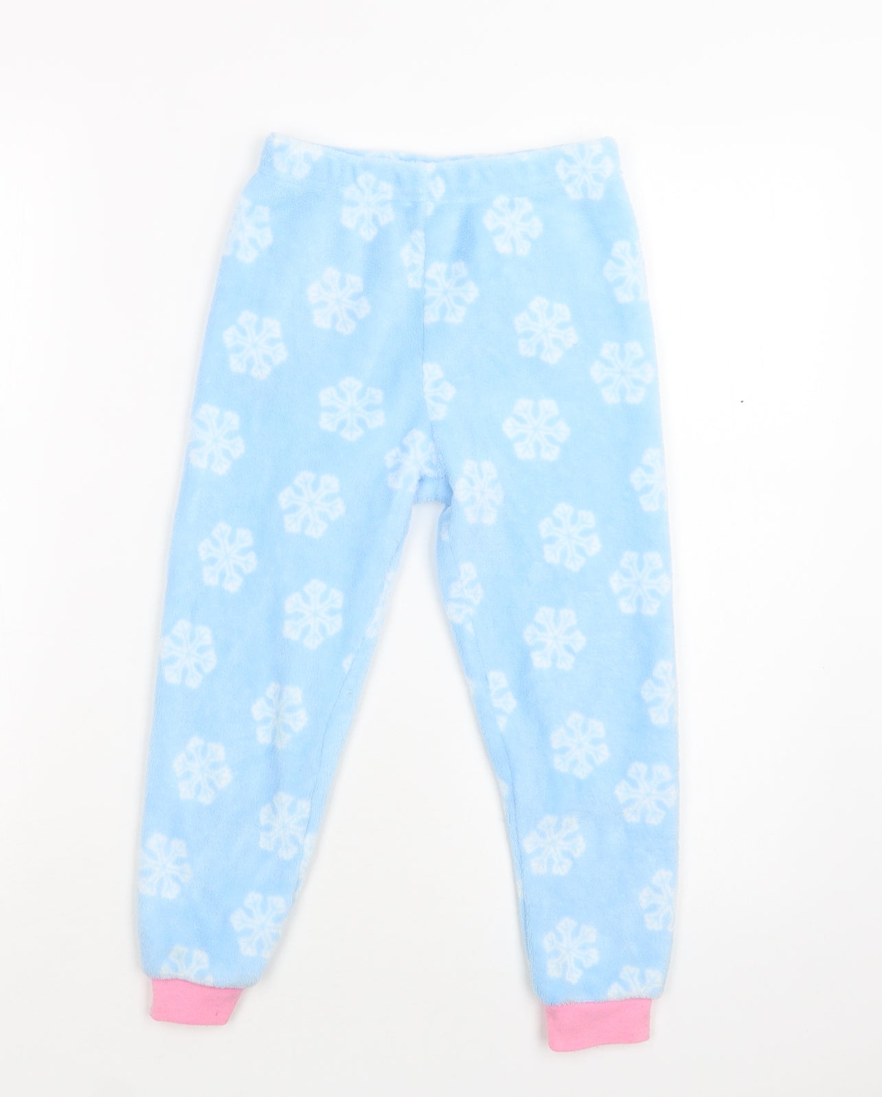 George Girls Blue Geometric Polyester  Pyjama Pants Size 5-6 Years   - Snowflake Pattern