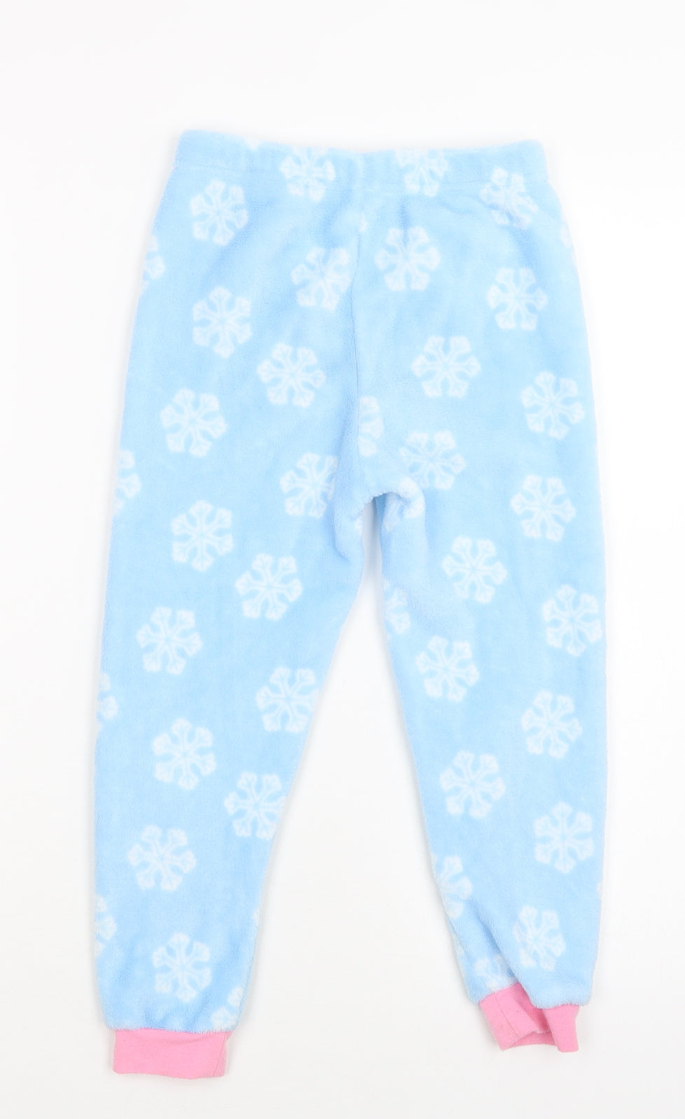 George Girls Blue Geometric Polyester  Pyjama Pants Size 5-6 Years   - Snowflake Pattern