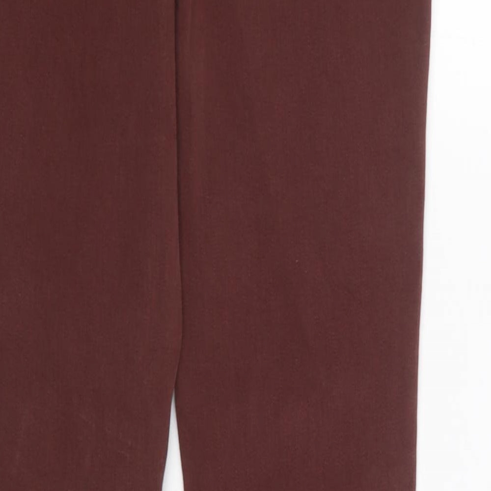 NEXT Womens Brown  Cotton Skinny Jeans Size 8 L30 in Regular Button