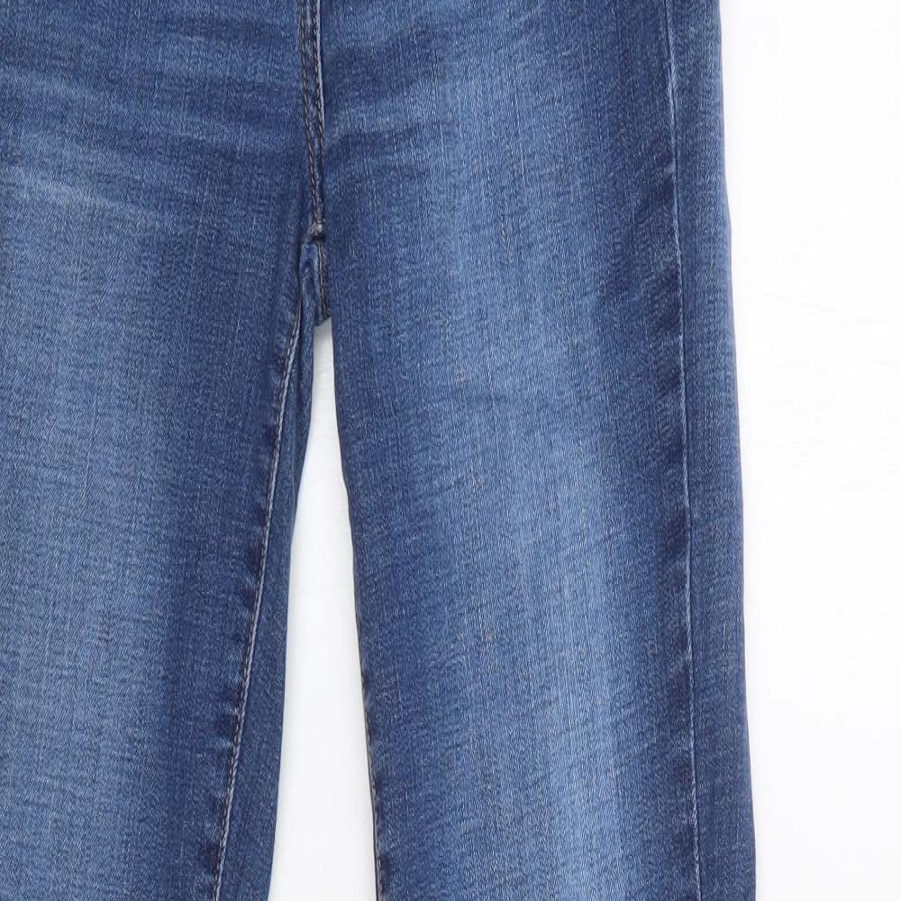 NEXT Womens Blue  Cotton Bootcut Jeans Size 10 L33 in Regular Button