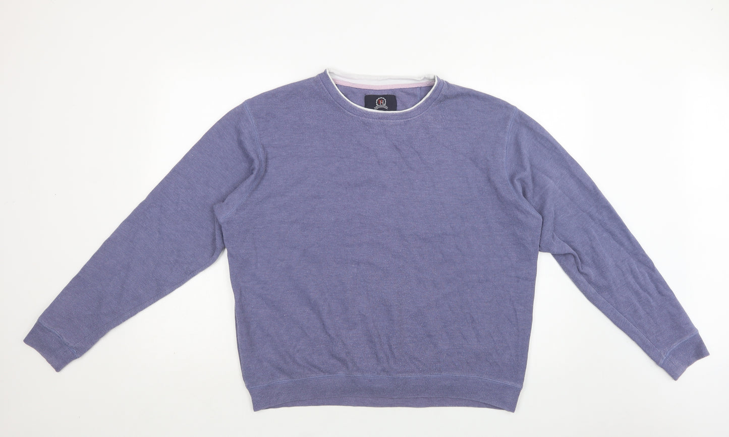 Hutson Harbour Mens Blue  Cotton Pullover Sweatshirt Size XL