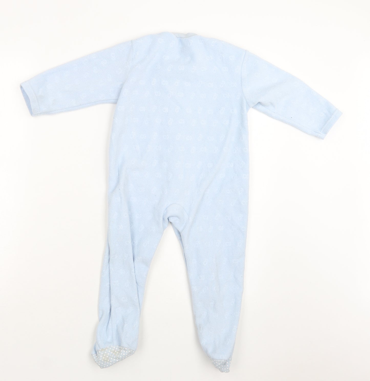 Baby Blue Baby Blue  Polyester Babygrow One-Piece Size 18-24 Months  Snap