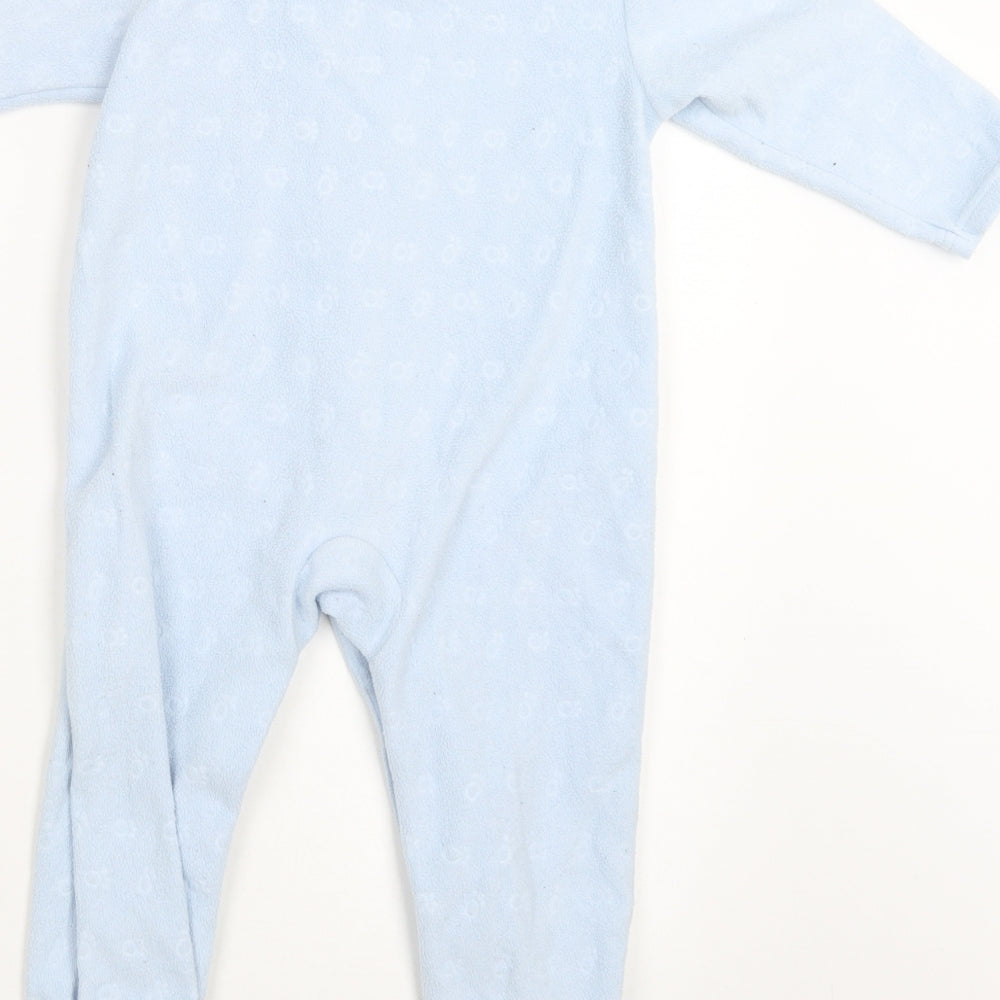 Baby Blue Baby Blue  Polyester Babygrow One-Piece Size 18-24 Months  Snap
