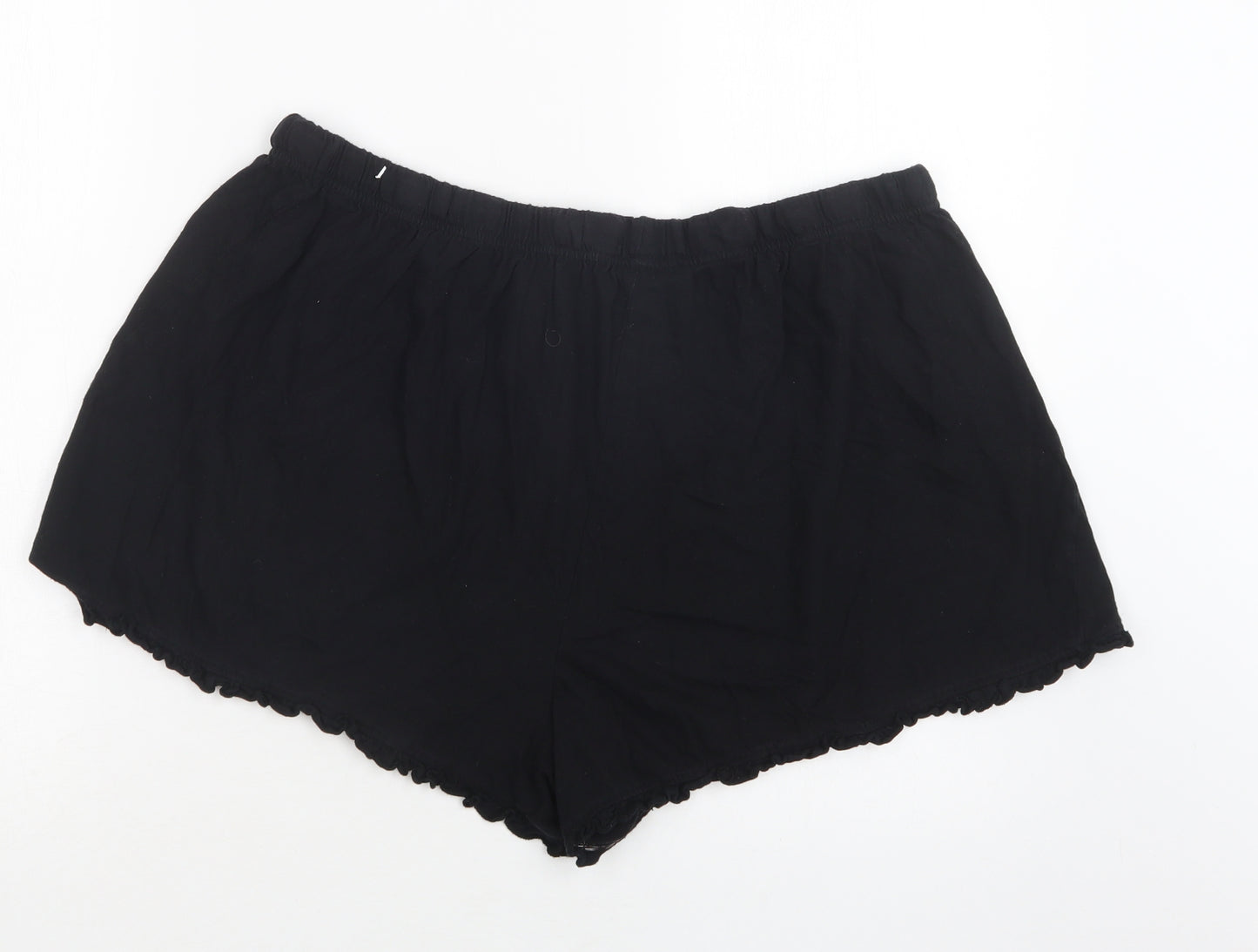 Love Yours Womens Black  Cotton  Sleep Shorts Size 22  Drawstring