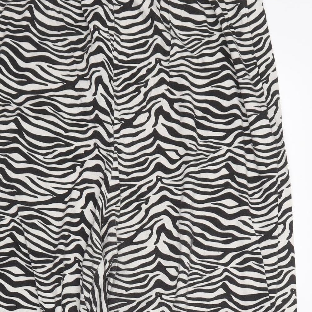 Pretty Secrets Womens Black Animal Print Cotton  Pyjama Pants Size 24