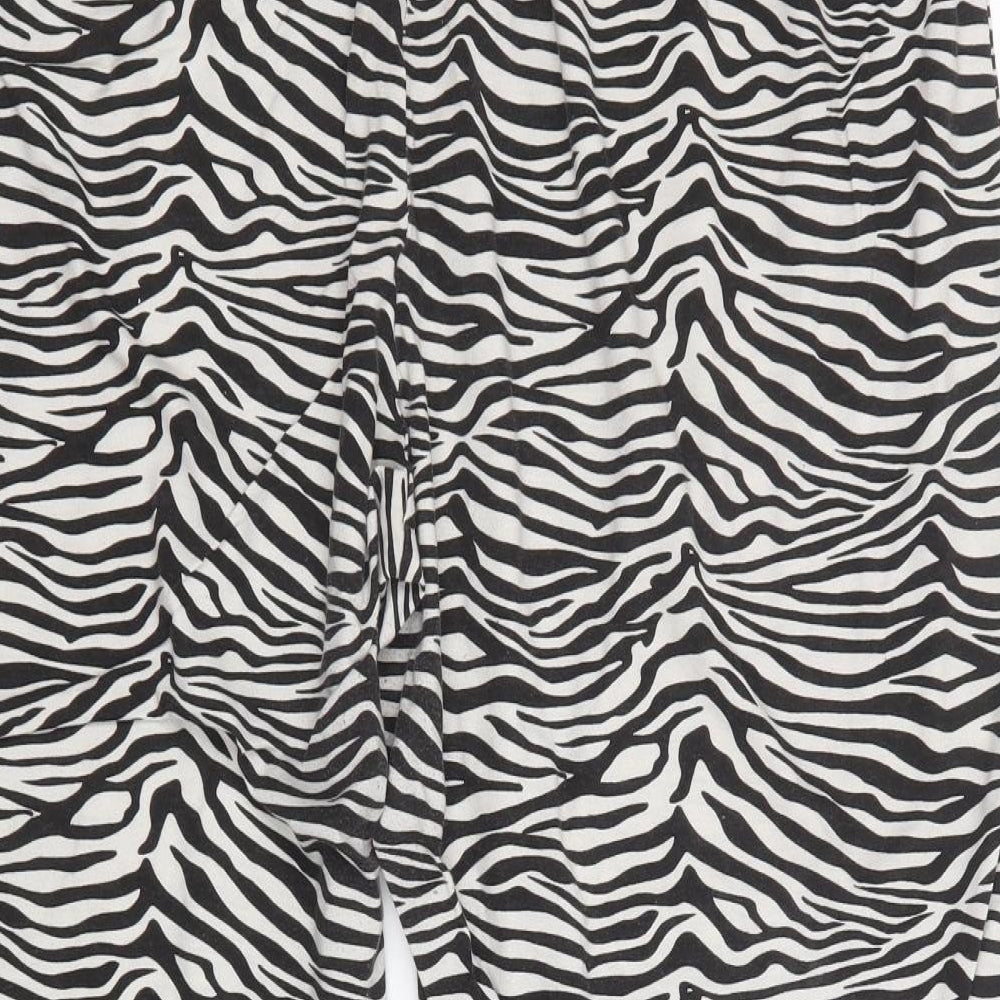 Pretty Secrets Womens Black Animal Print Cotton  Pyjama Pants Size 24