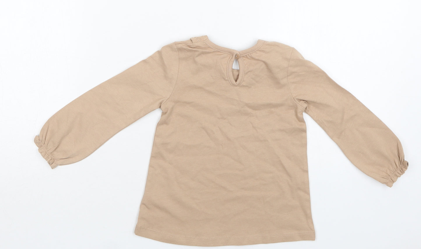 George Baby Beige  Cotton Basic Blouse Size 12-18 Months Collared