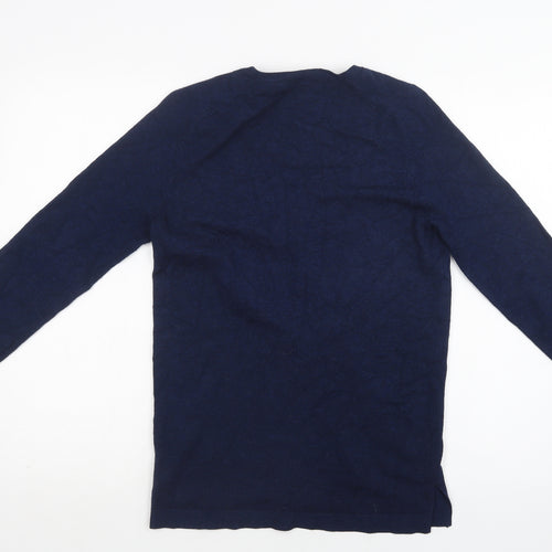 Papaya Womens Blue V-Neck  Viscose Cardigan Jumper Size 12