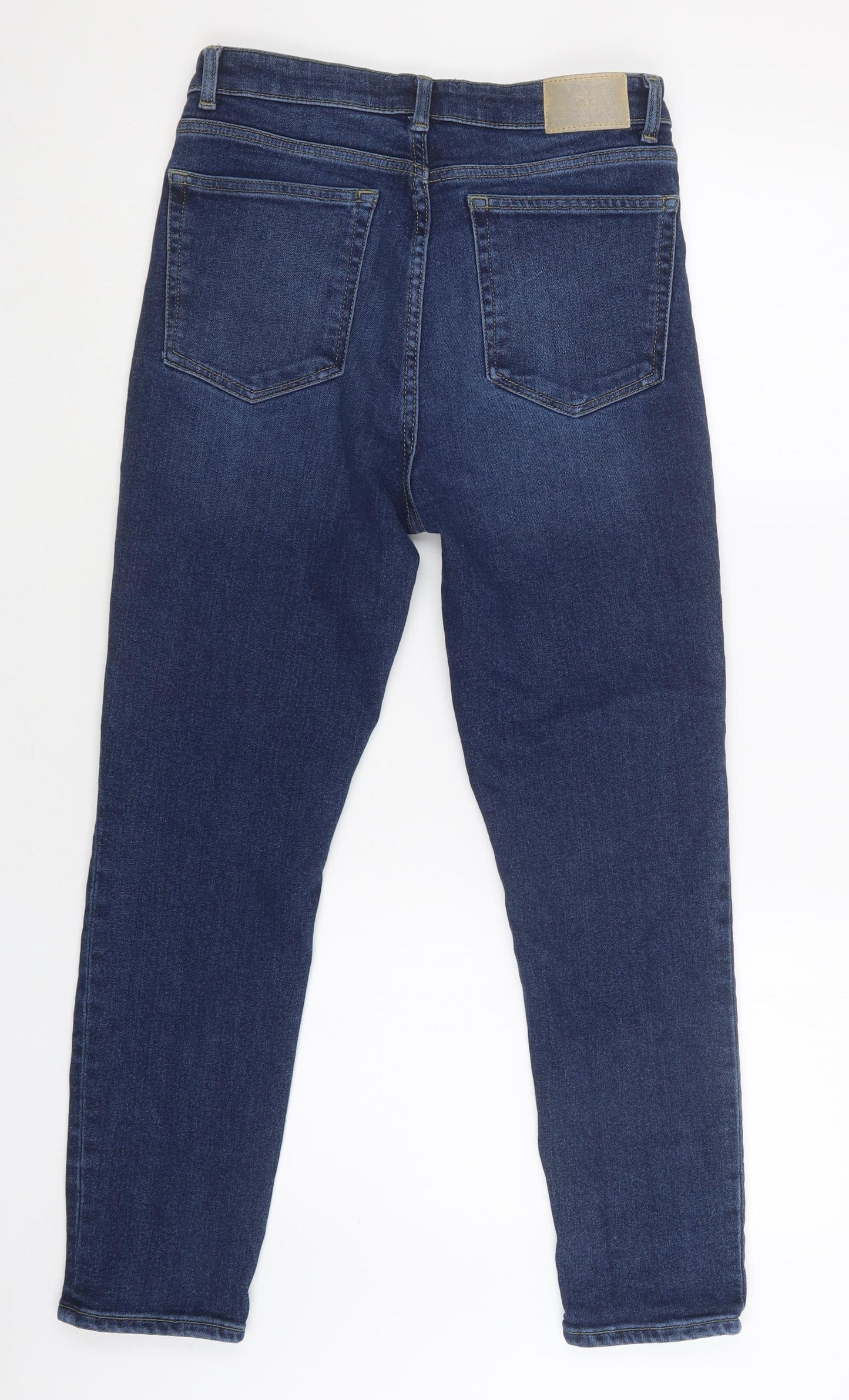 Zara Womens Blue  Cotton Skinny Jeans Size 28 L29 in Regular Button