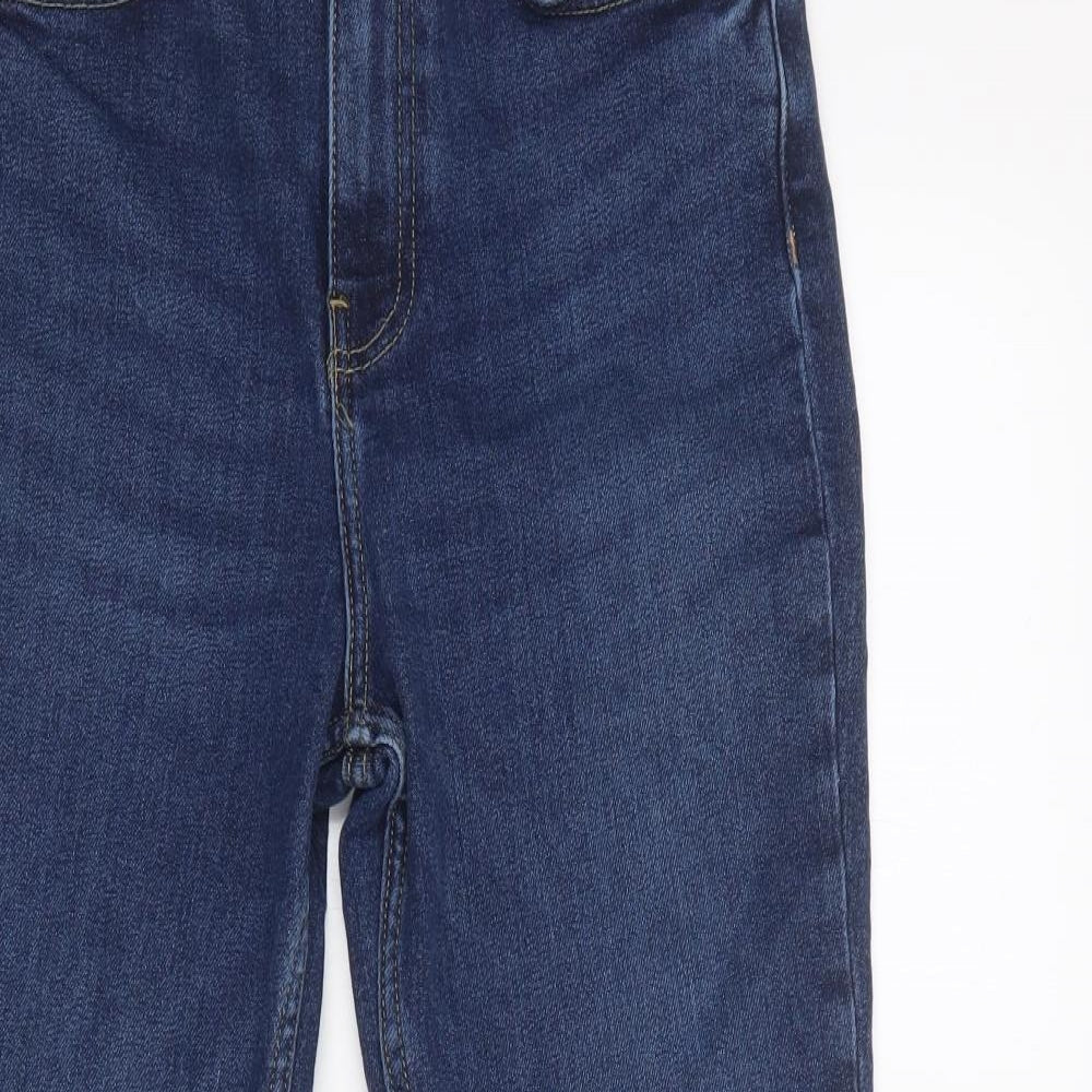 Zara Womens Blue  Cotton Skinny Jeans Size 28 L29 in Regular Button