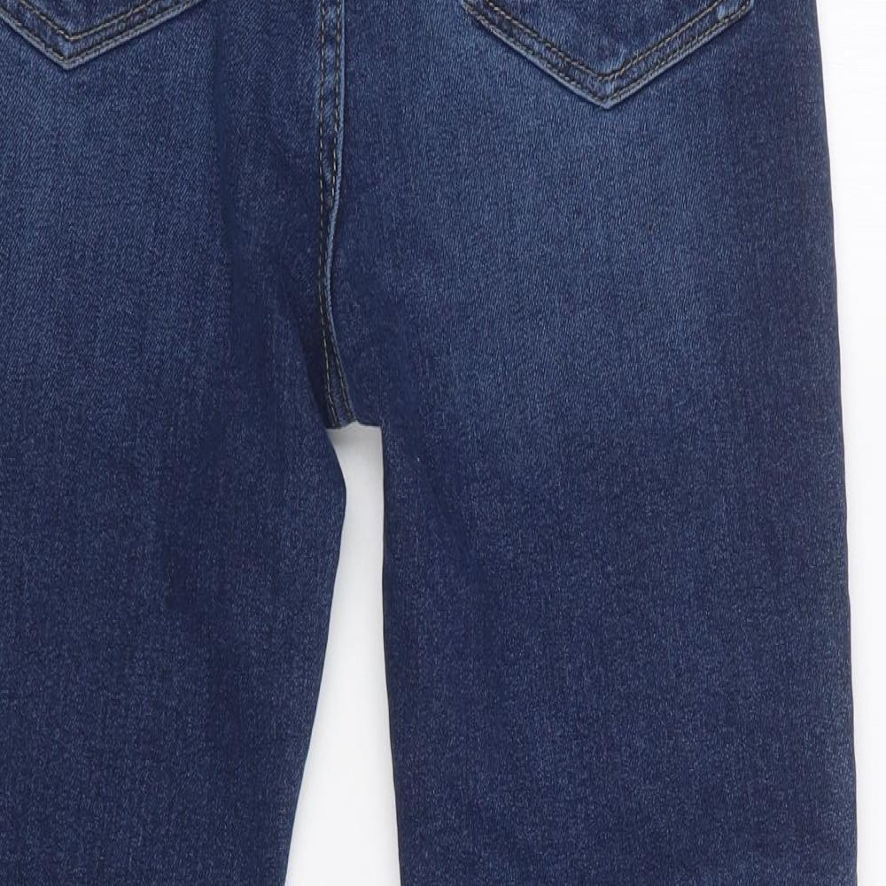 Zara Womens Blue  Cotton Skinny Jeans Size 28 L29 in Regular Button