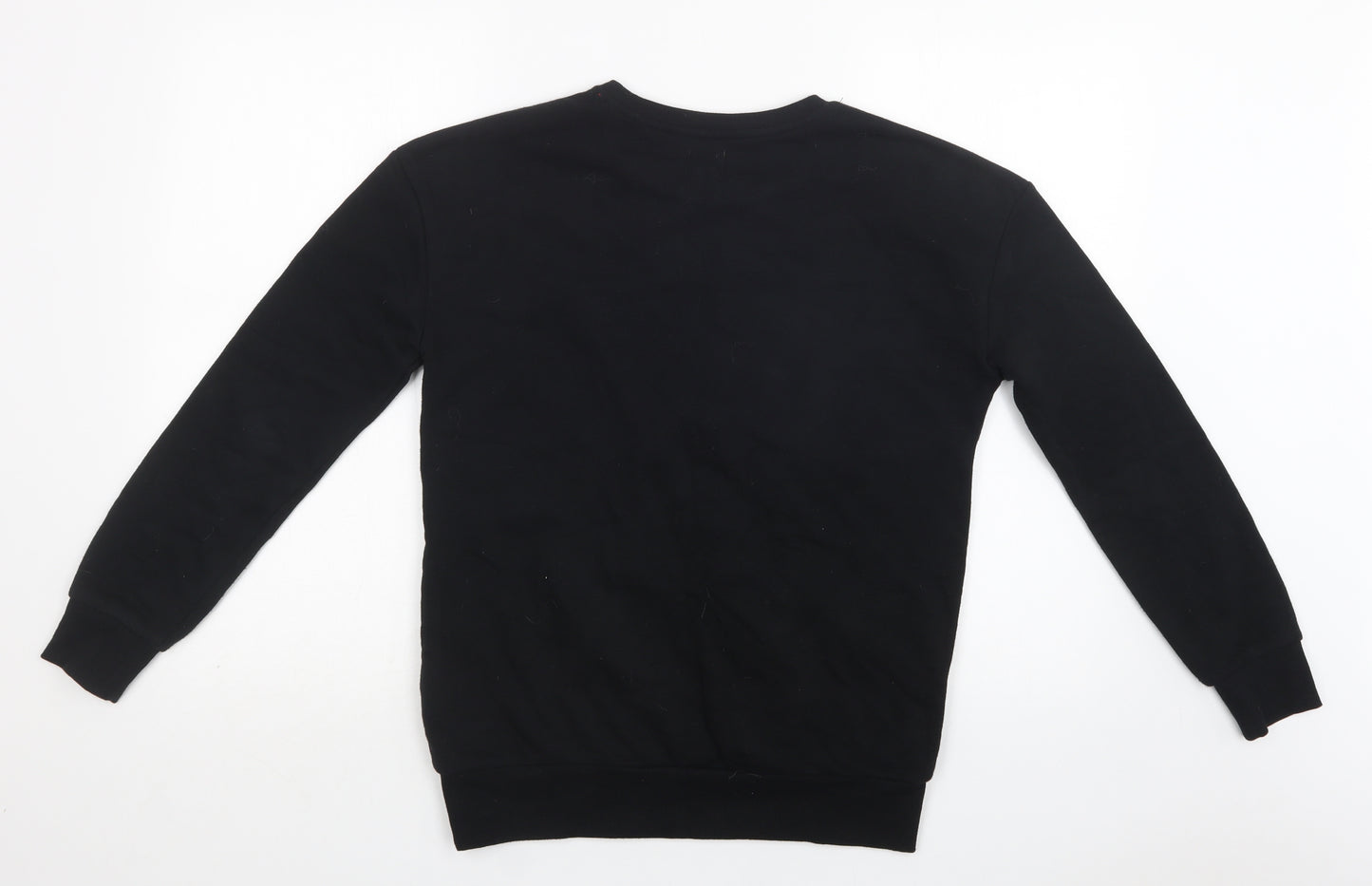 George Mens Black  Polyester Pullover Sweatshirt Size S   - Christmas