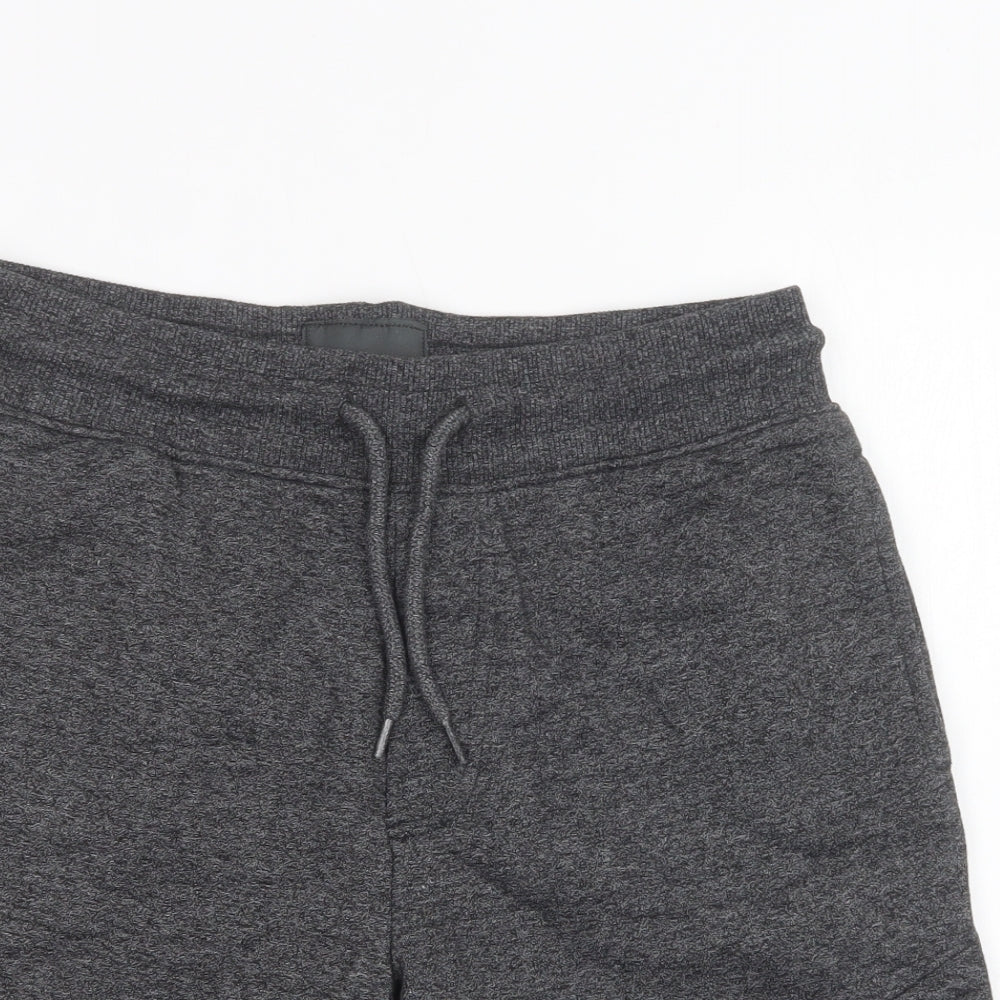 George Mens Grey  Cotton Sweat Shorts Size S L10 in Regular Drawstring