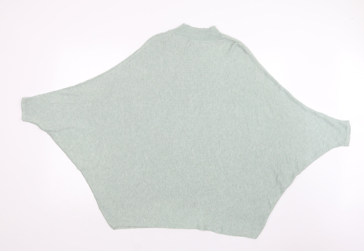 F&F Womens Green Mock Neck  Polyester Pullover Jumper Size 14