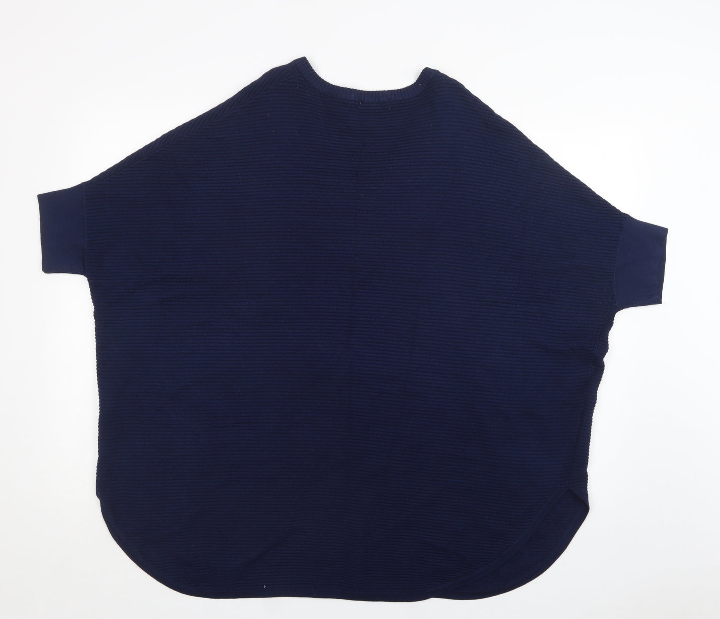 TU Womens Blue V-Neck  Viscose Pullover Jumper Size 14