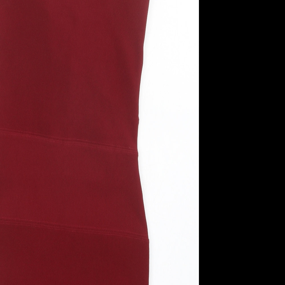 Boohoo Womens Red  Polyester Bodycon  Size 10  Halter