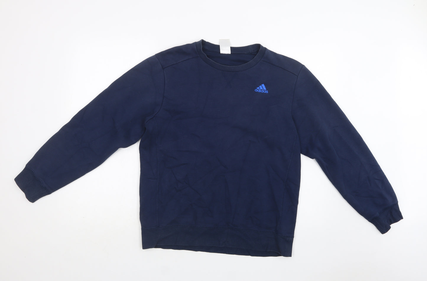 adidas Mens Blue  Cotton Pullover Sweatshirt Size M
