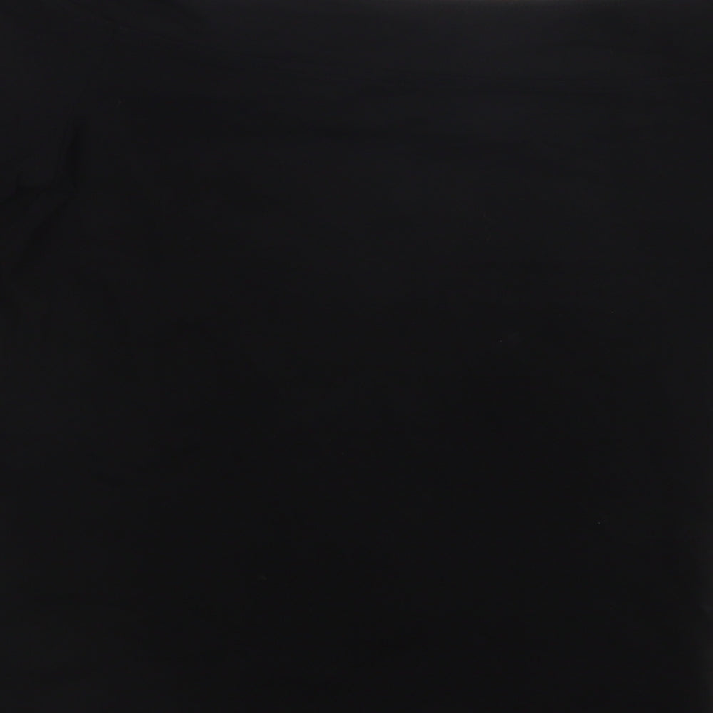 Papaya Womens Black  Cotton Basic Blouse Size 8 Boat Neck