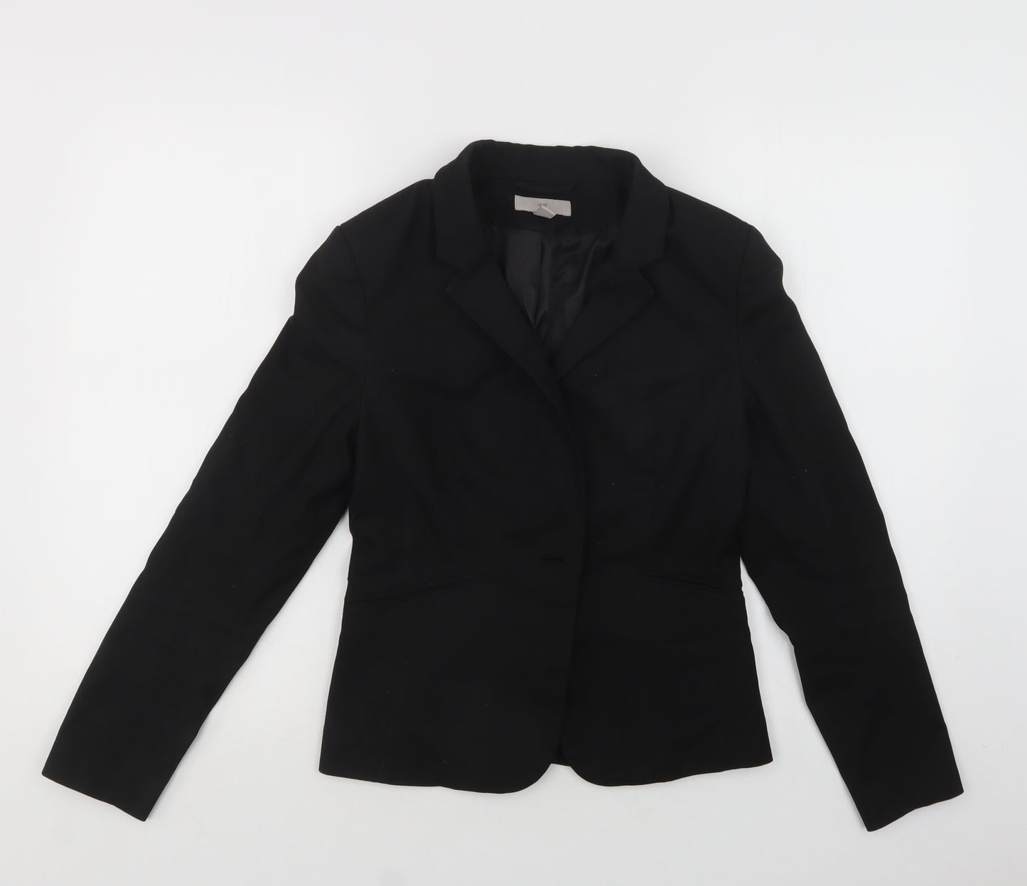 H&M Womens Black   Jacket Blazer Size 8  Button