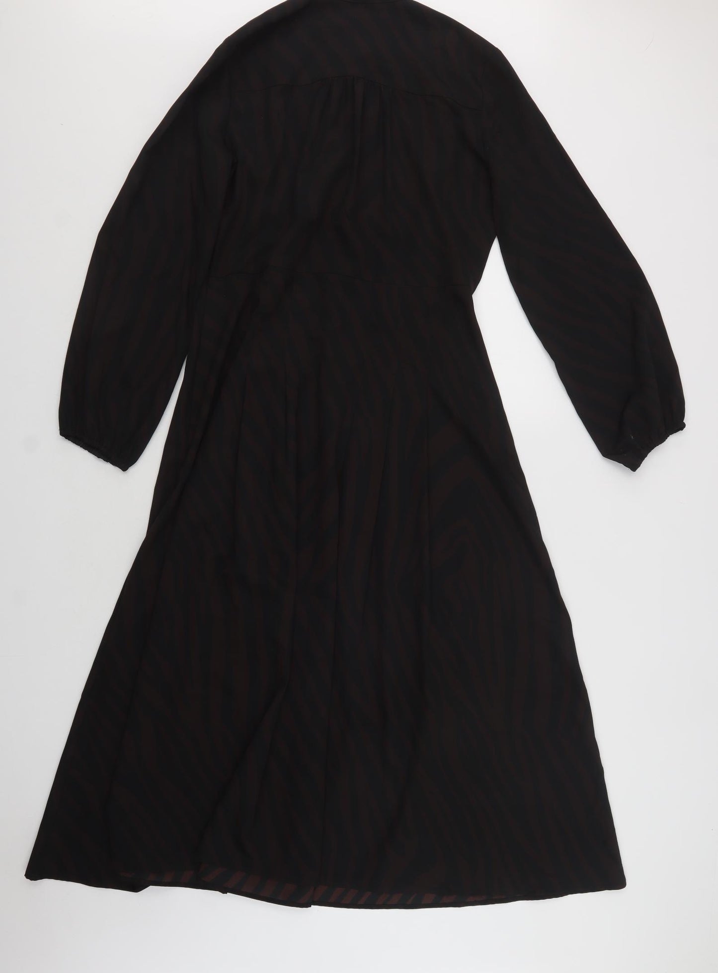 NEXT Womens Brown Animal Print Polyester Maxi  Size 12  V-Neck Zip