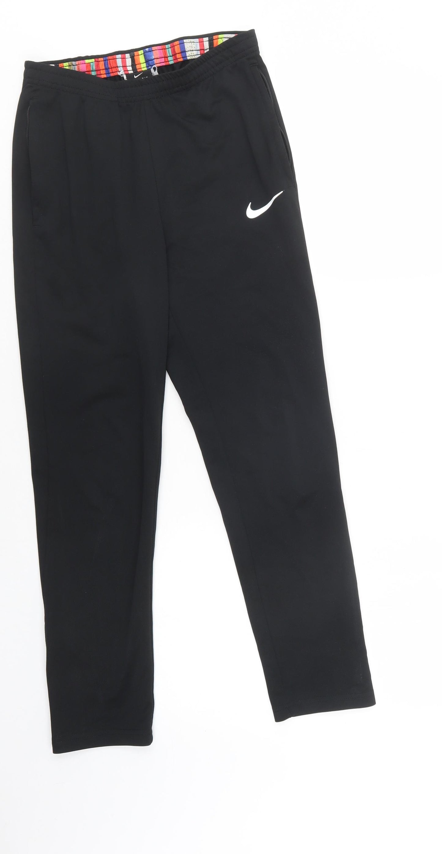 Nike Boys Black  Polyester Jogger Trousers Size 12-13 Years  Regular Drawstring