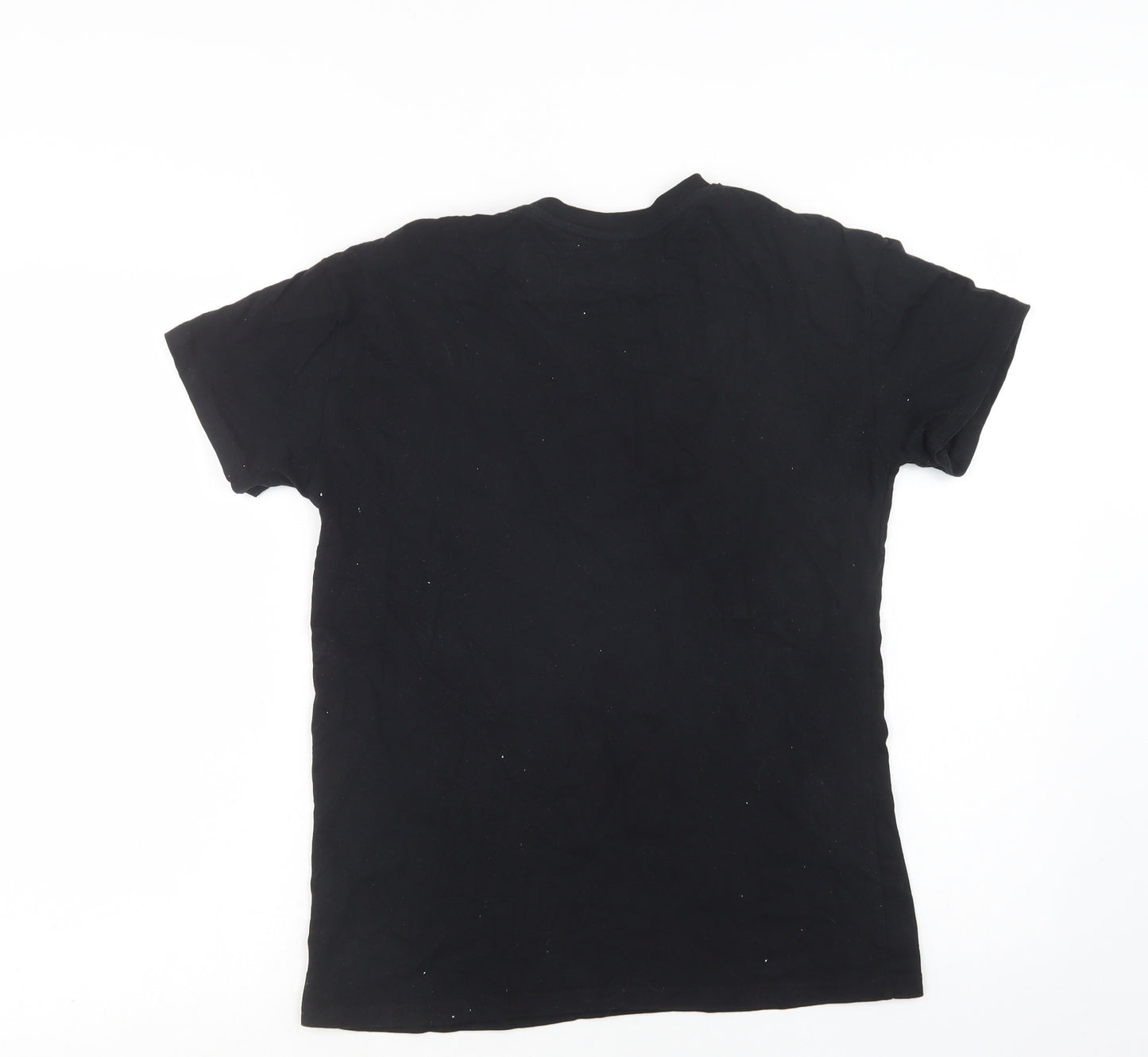 River Island Girls Black  Cotton Basic T-Shirt Size 11-12 Years Crew Neck