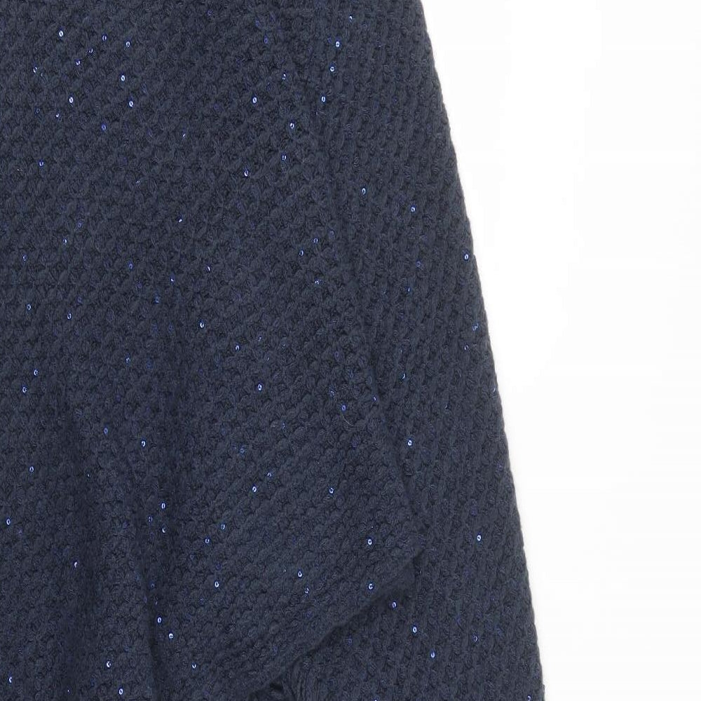 Casamia Womens Blue   Overcoat Poncho One Size