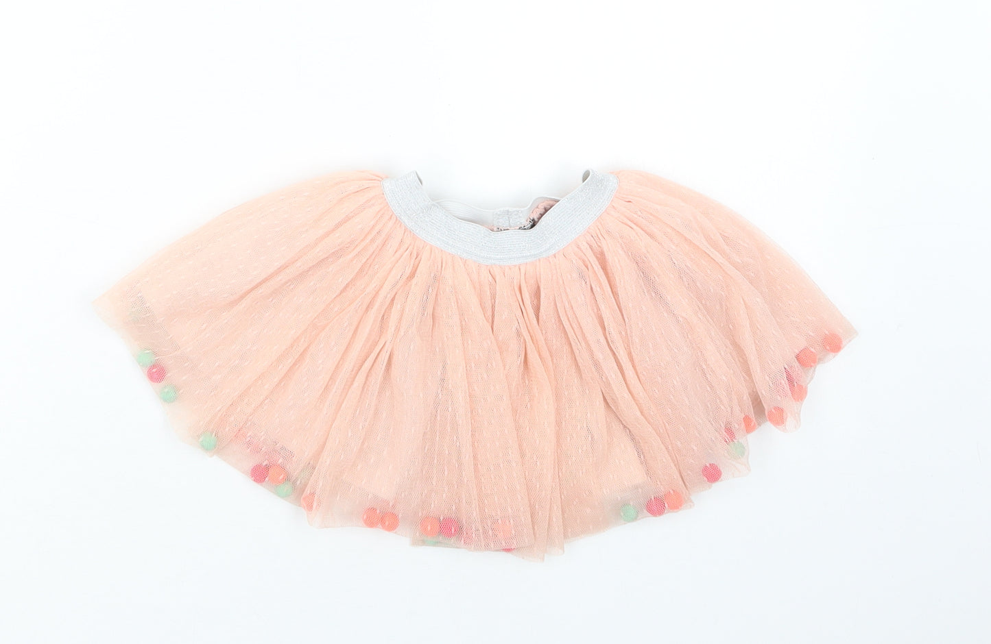 Preworn Baby Pink  Polyester Skater Skirt Size 12-18 Months