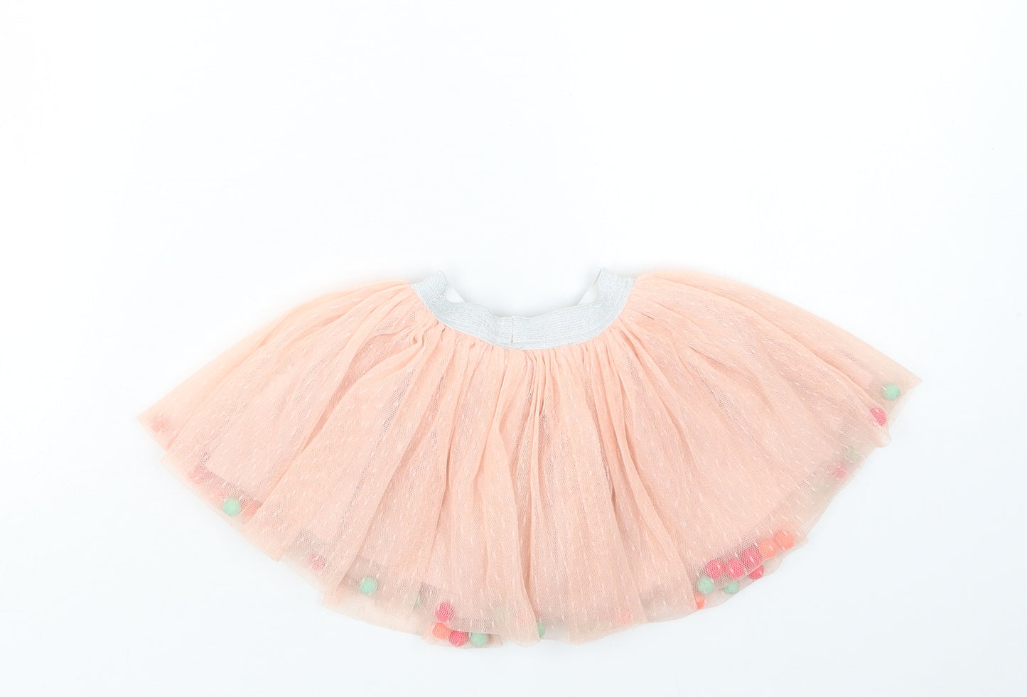 Preworn Baby Pink  Polyester Skater Skirt Size 12-18 Months