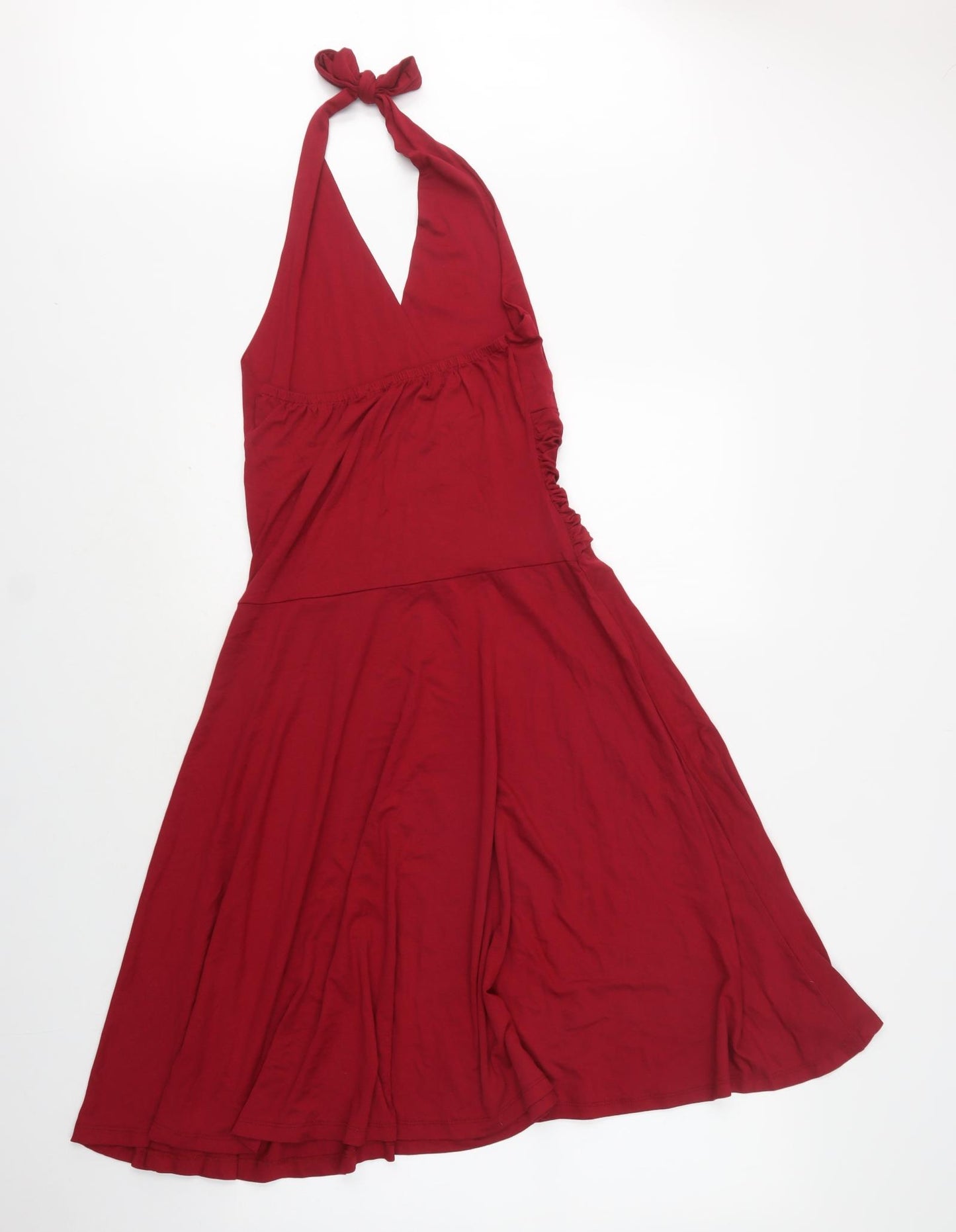 Glamour Empire Womens Red  Viscose Fit & Flare  Size S  Halter